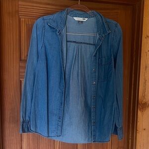 Old Navy Blue Denim Button-Down Shirt